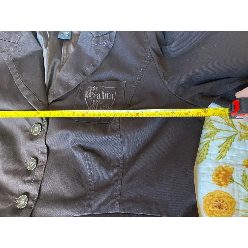 Calvin Klein Embroidered Preppy Y2K Blazer - Picture 7 of 9